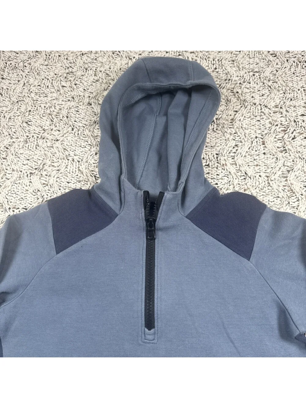 Old Navy Kids 1/4 Zip Hoodie Size S 6-7 Blue Long Sleeve Pullover Sweatshirt